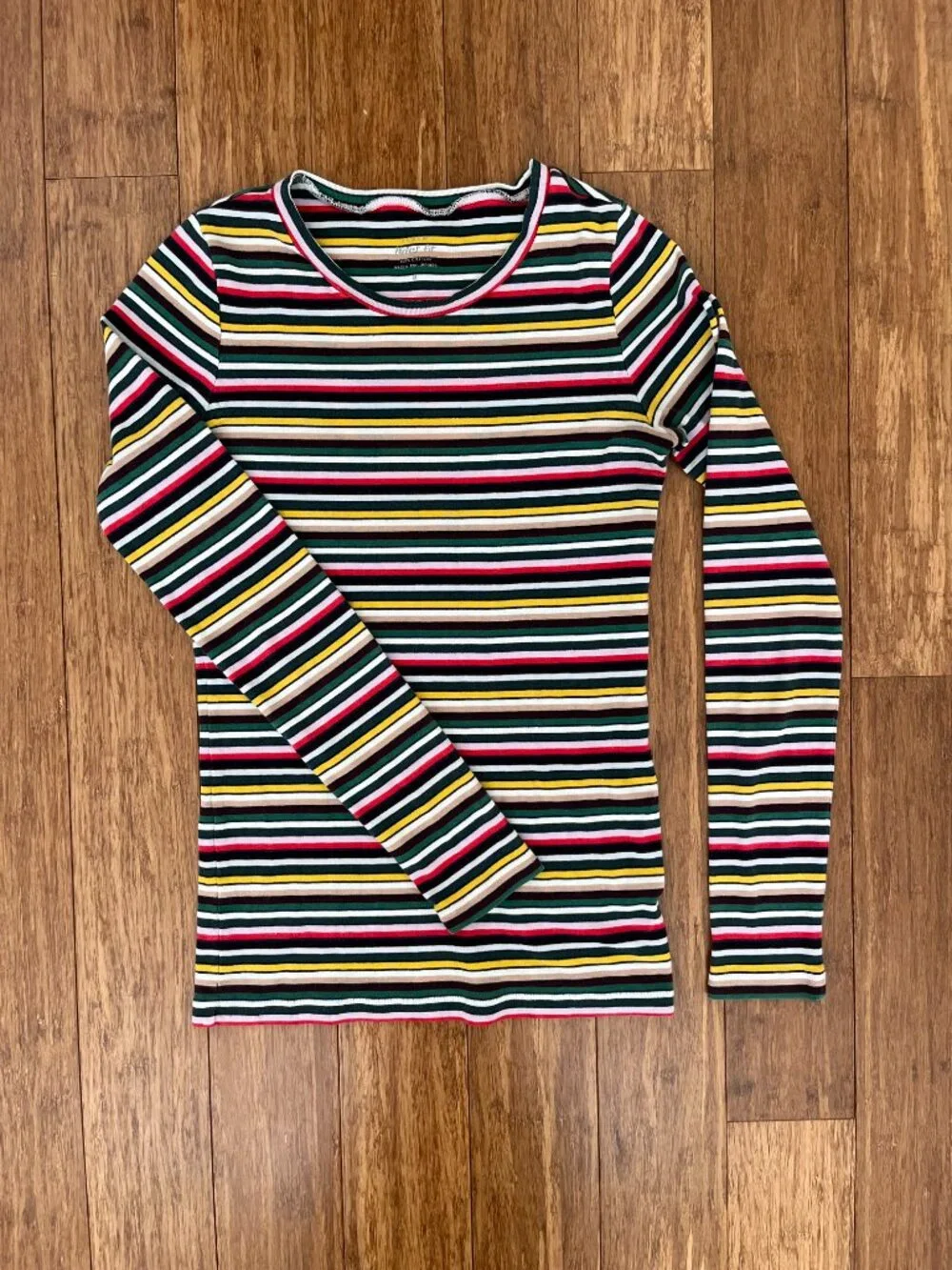 J. Crew multicolored striped long sleeve top
